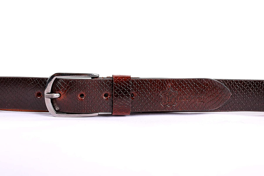 LEATHERINTH Genuine Casual Leather Belt for Men and Boys (Maroon) - Leatherinth