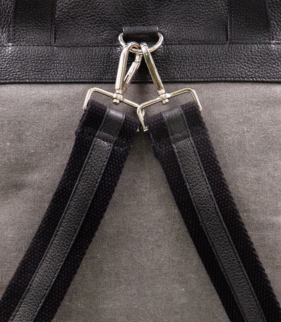 The Voyager Backpack (Black-Grey)