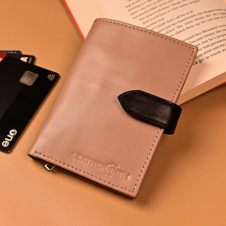 Mini Ladies Wallet (Beige-Black)