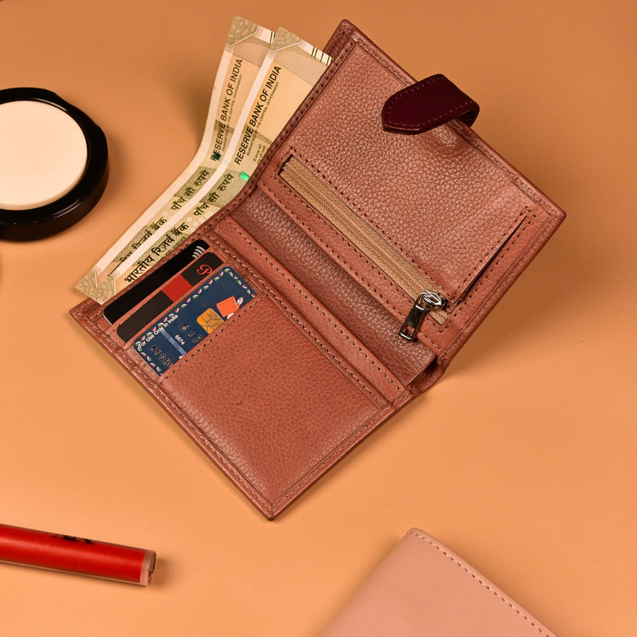 Mini Ladies Wallet (Pink-Cherry)