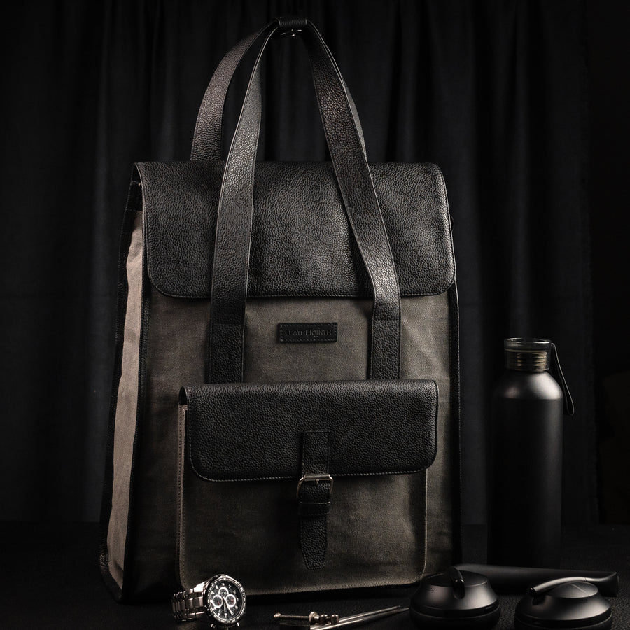 The Voyager Backpack (Black-Grey)