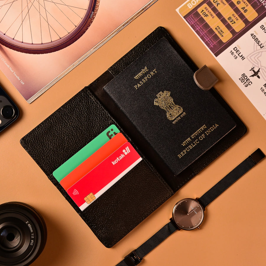 Travel Passport Case (Black)