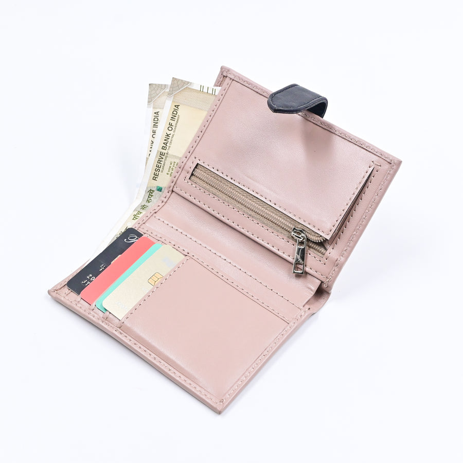 Mini Ladies Wallet (Beige-Black)