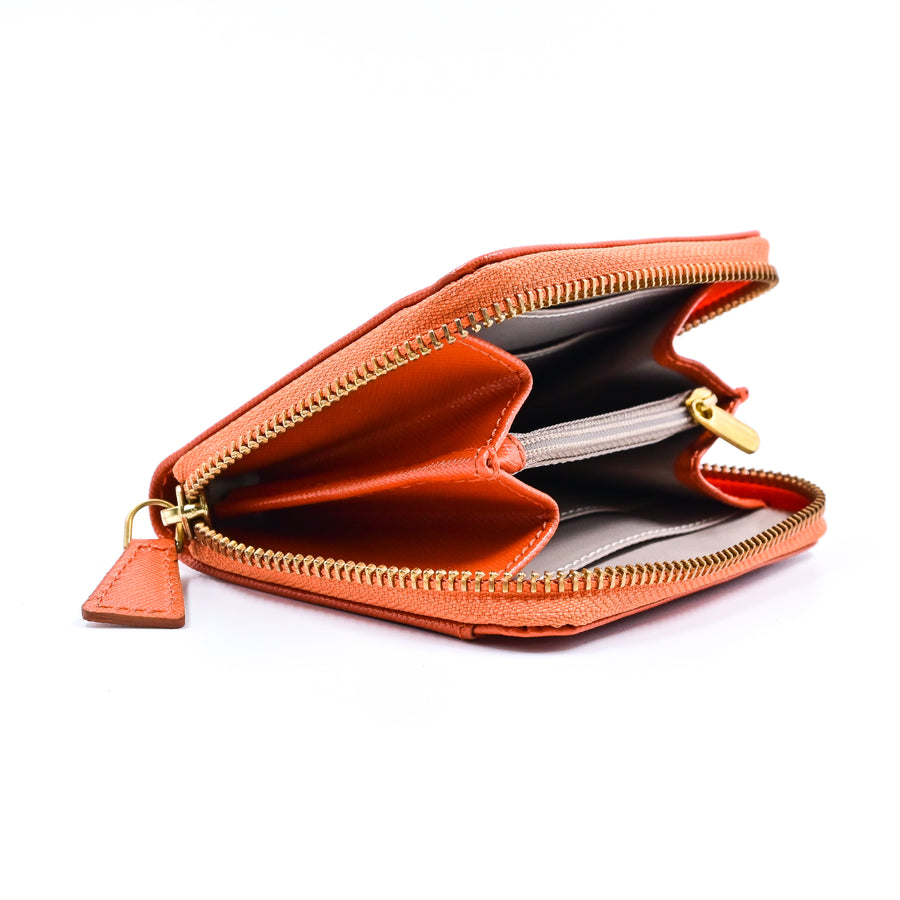 Compact Zip wallet (Orange)