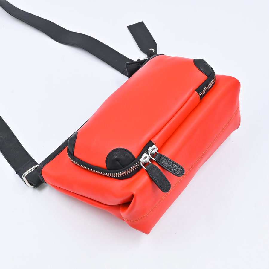 Neon Treat Crossbody Bag (Orange-Black)