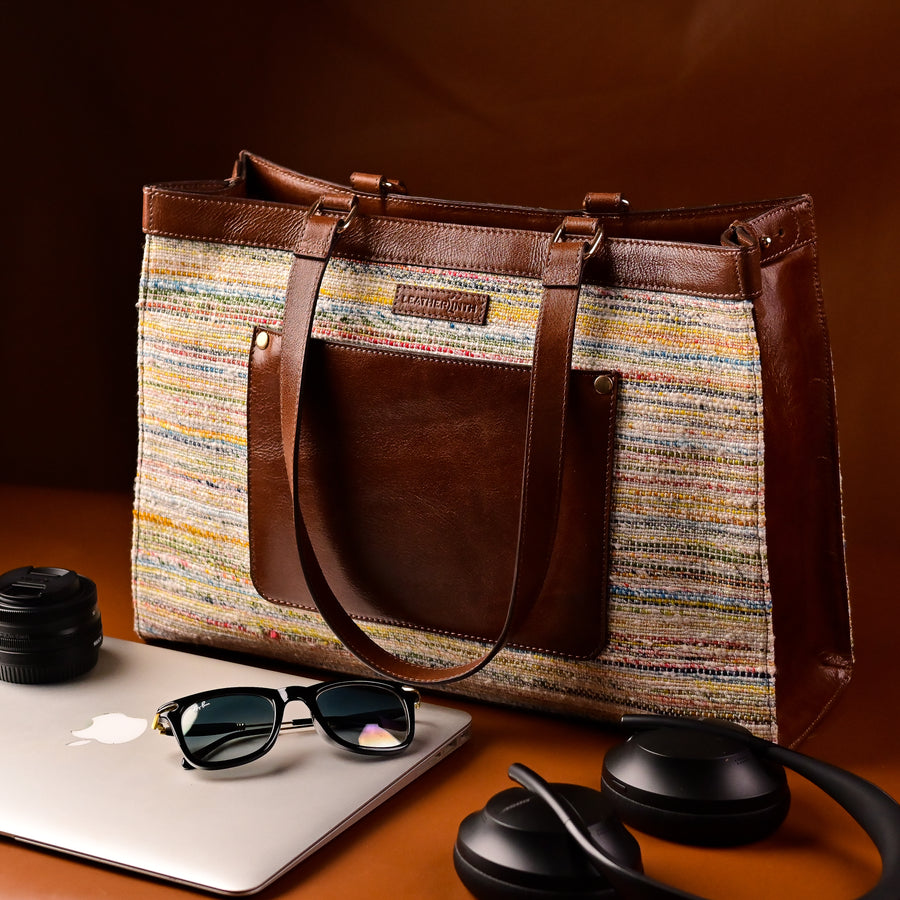 Laptop Tote Bag (Brown)