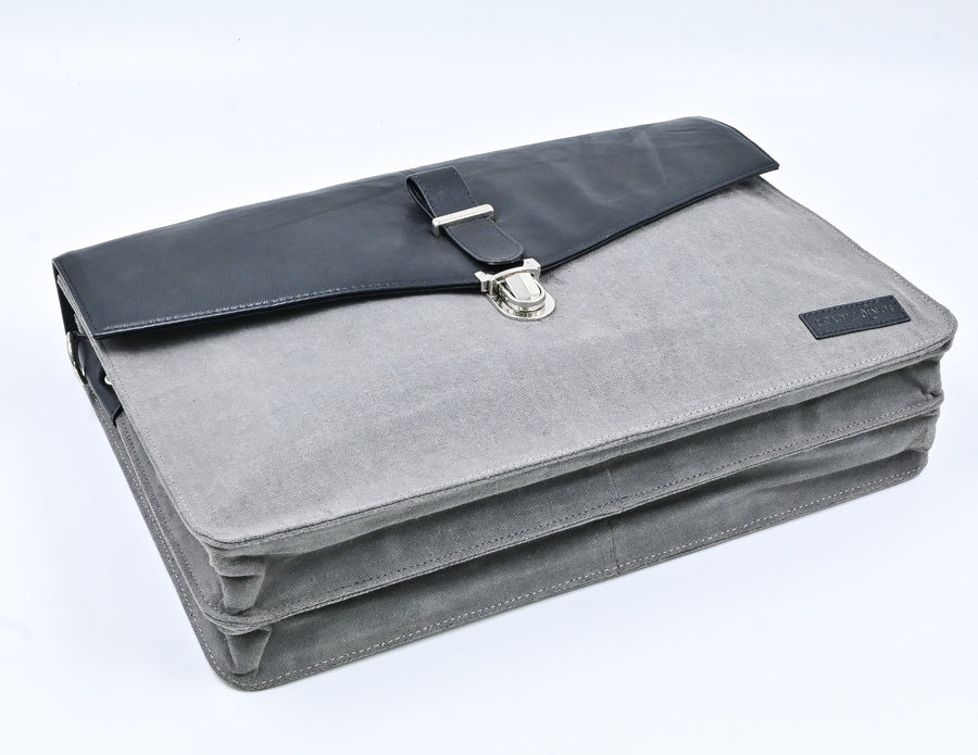 Transit Laptop Briefcase (Black-Grey)