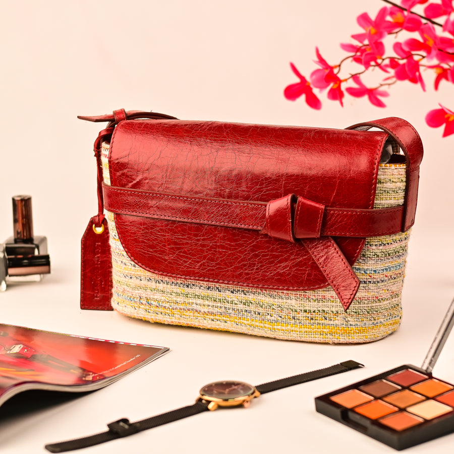 Twisted Crossbody Bag (Red)