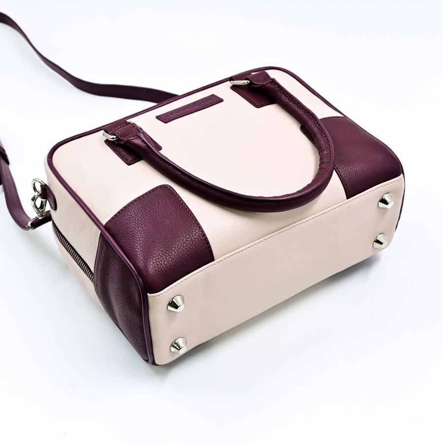 The Compact Handbag (Cherry-Baige)