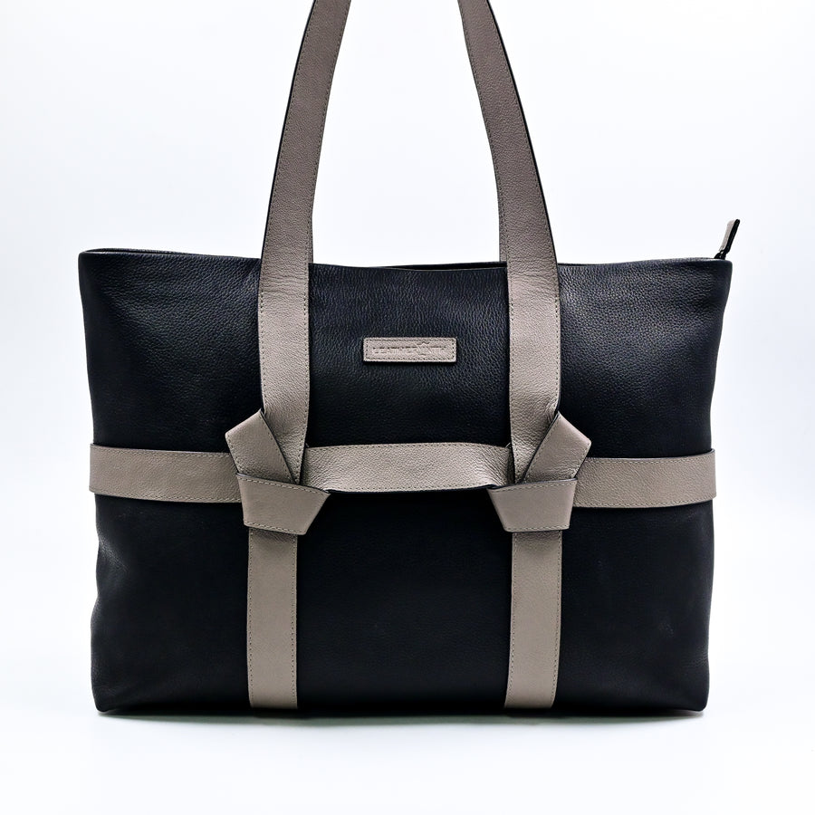 Knotted Tote Bag (Black)