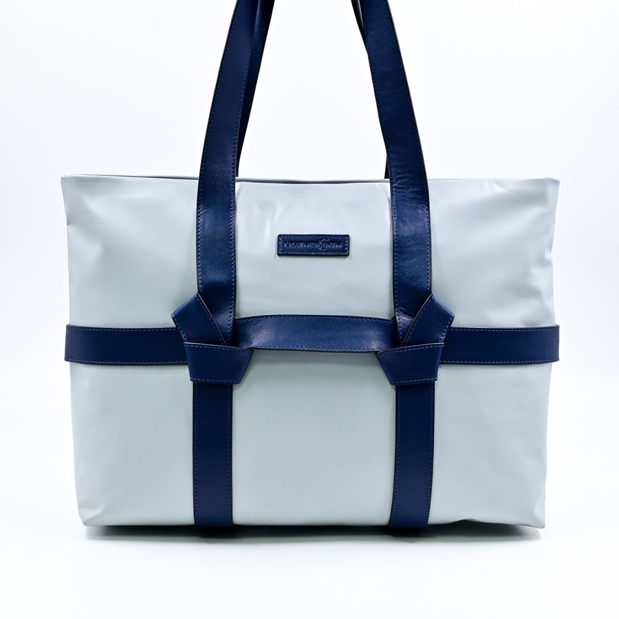 Knotted Tote Bag (Grey Blue)