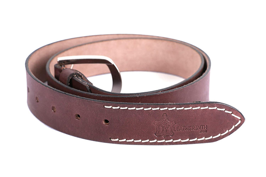 Leatherinth Authentic Brown Colour Pure Casual Leather Men's Belt - Leatherinth
