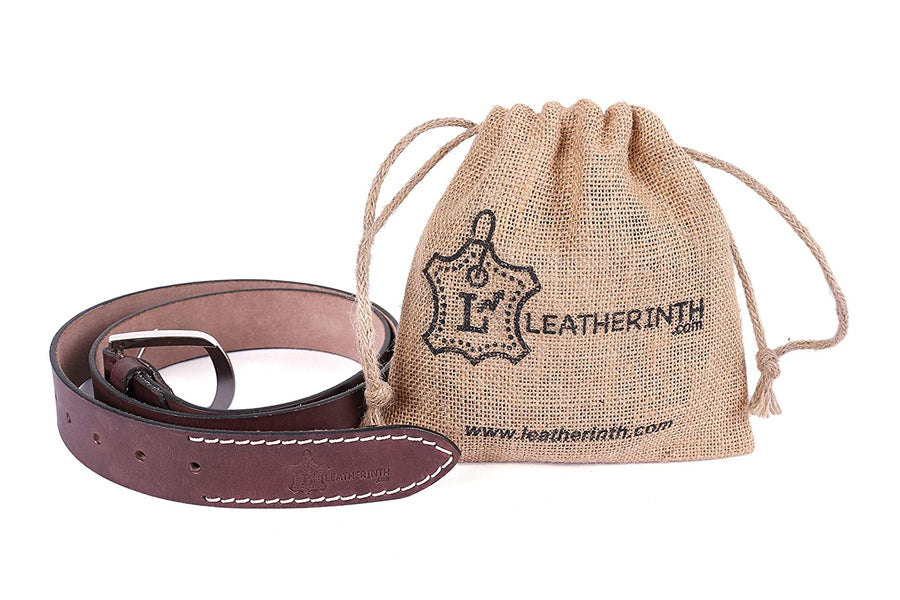 Leatherinth Authentic Brown Colour Pure Casual Leather Men's Belt - Leatherinth