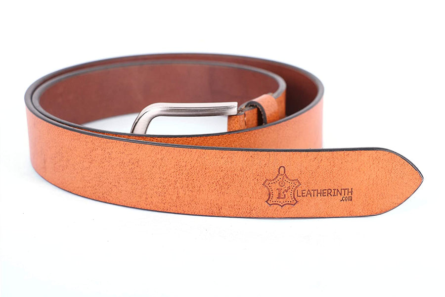 Leatherinth Full Grain Casual Leather Belts for Men’s and Boys(Brown) - Leatherinth